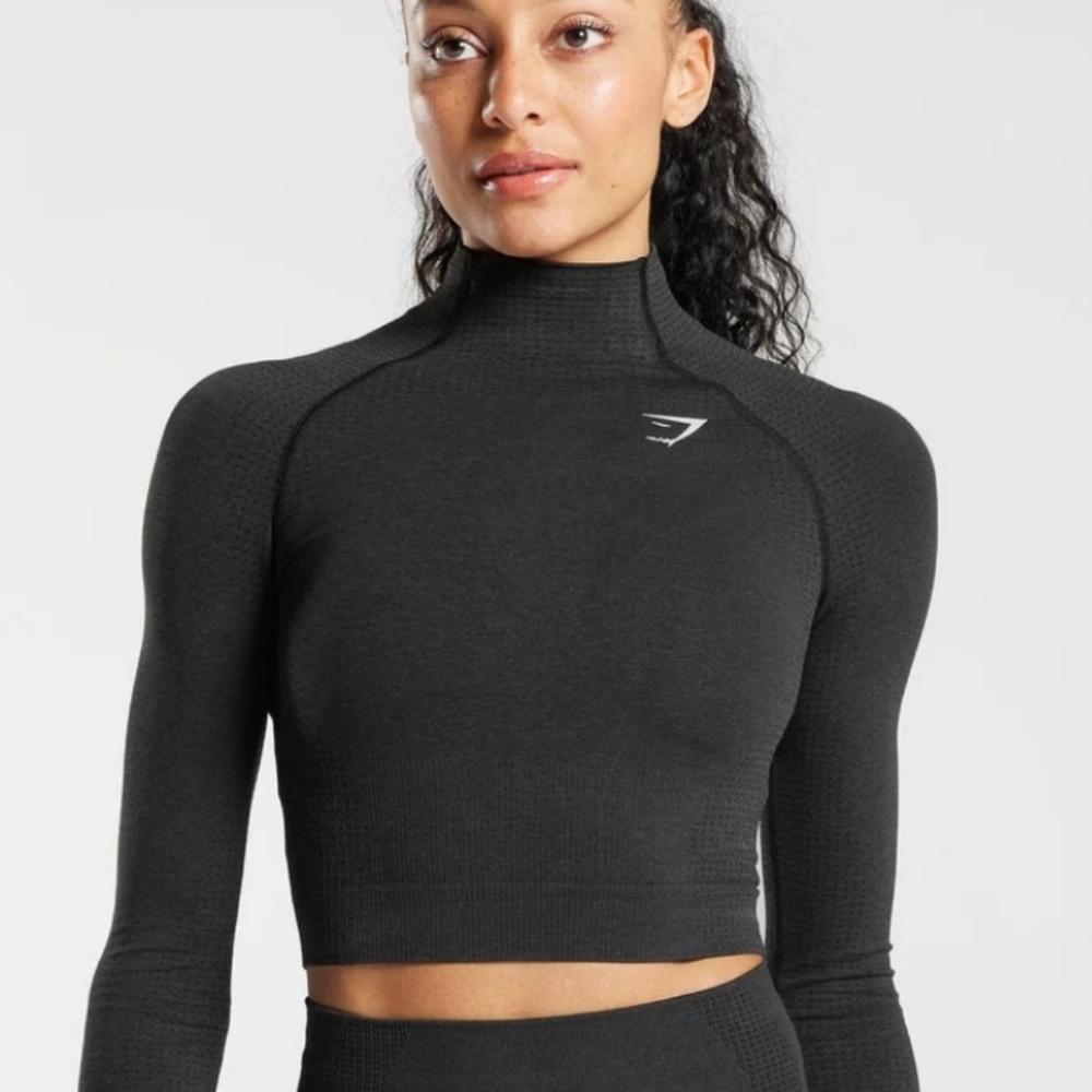 NWOT Gymshark High Neck Seamless Crop Top